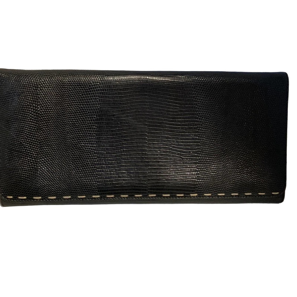 Kate Spade embossed leather black hand bag Preowned great condition